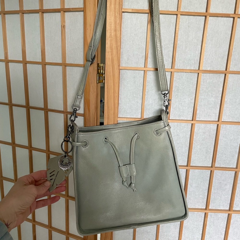 Pebbled leather crossbody
